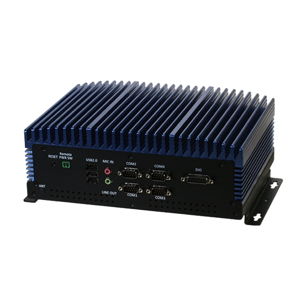 AAEON BOXER-6640 (Intel 6/ 7 Gen, 2 LAN, 4 COM, DIO, 9-36VDC) — vista do equipamento
