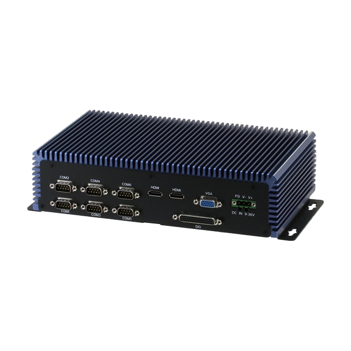 AAEON BOXER-6639 (Intel 6 Gen, 3 LAN. 4 USB3, 6 COM, 9-36VDC) — vista do equipamento