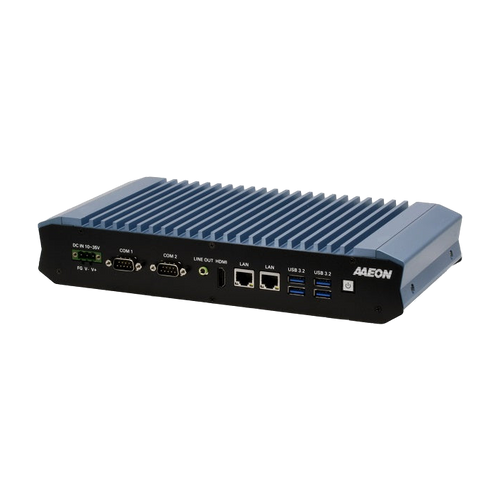 AAEON BOXER-6642-CML (Intel 10 Gen, 2 LAN, 4 COM, DIO, 10-35VDC) — vista do equipamento