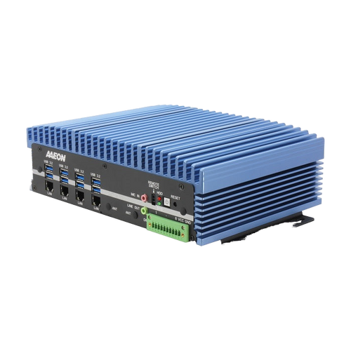 AAEON BOXER-6645-ADS (Intel 12 Gen, 4 LAN, 6 COM, DIO, 12-24VDC) — vista do equipamento