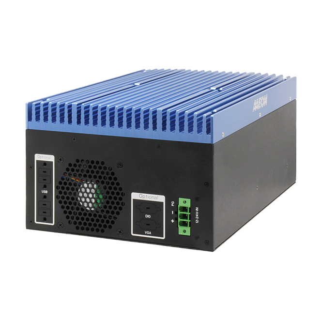 AAEON BOXER-6840-CFL (Intel 8/ 9 Gen, 3 LAN, 4 COM, 2 HDMI, 12-24VDC) — vista do equipamento