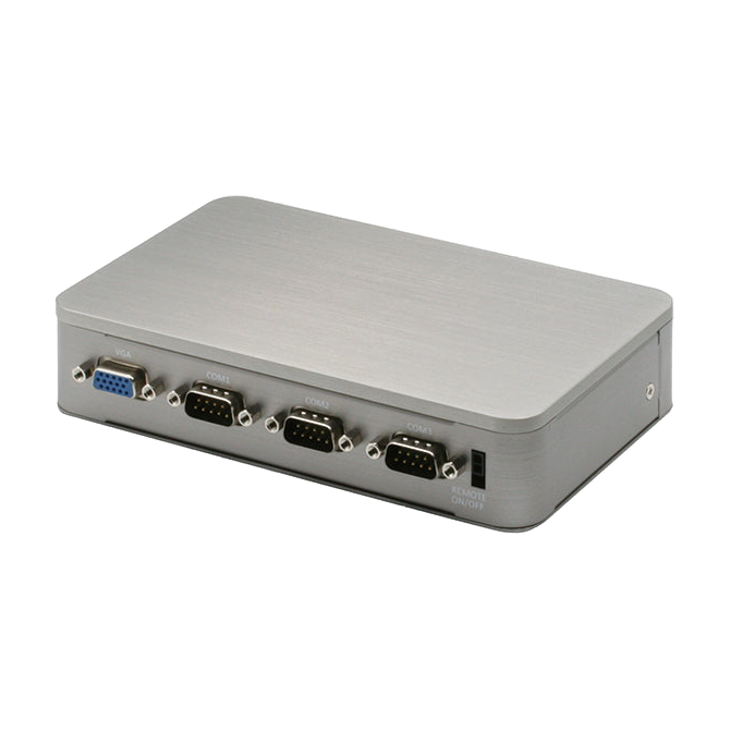 AAEON BOXER-6405 (Intel® Celeron/ Pentium, 2 LAN, 3 COM, 9-24V) — vista do equipamento