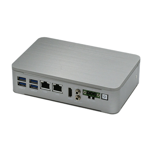 AAEON BOXER-6405M (Intel® Celeron/ Pentium, 2 LAN, 4 COM, 9-24V) — vista do equipamento