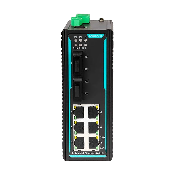 Switch MISCOM6208 (8*10/100M, 9-60VDC) — vista do equipamento