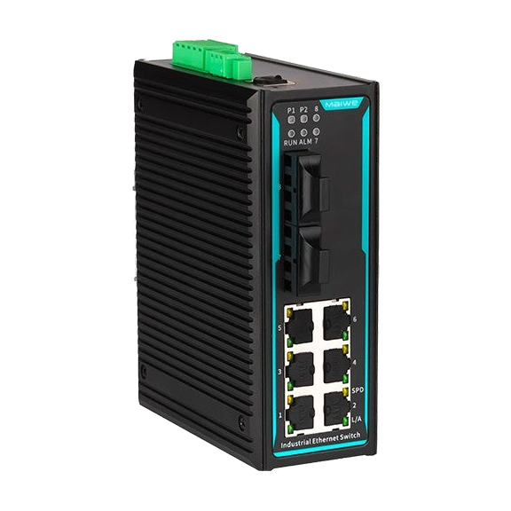 Switch MISCOM6208 (8*10/100M, 9-60VDC) — vista do equipamento