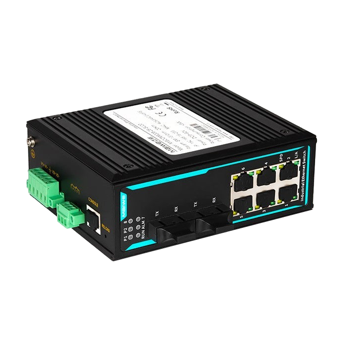 Switch MISCOM6208 (8*10/100M, 9-60VDC) — vista do equipamento