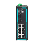 Switch PoE+ MISCOM7210GP-2GF-8GTPOE (2 Gigabit SFP, 8 Gigabit RJ45) — vista do equipamento
