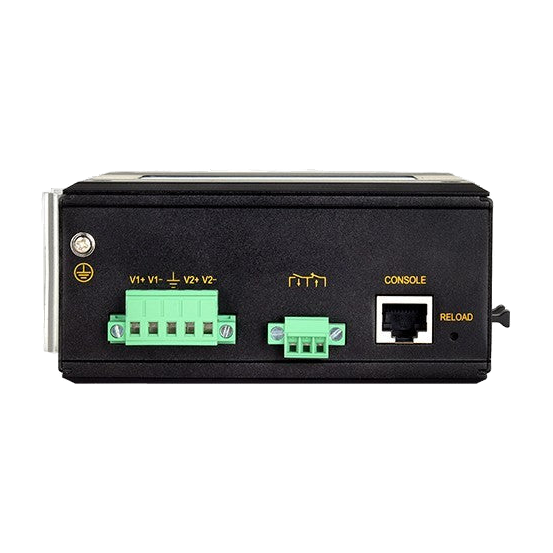 Switch PoE+ MISCOM7210GP-2GF-8GTPOE (2 Gigabit SFP, 8 Gigabit RJ45) — vista do equipamento