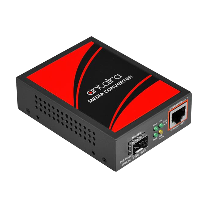 Conversor PoE FCU-2805P-SFP 10/100/1000TX para SFP (Mini-GBIC) — vista do equipamento