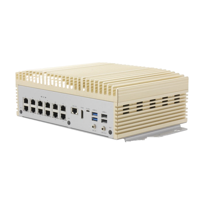 AAEON BOXER-8646AI (NVIDIA® Jetson AGX Orin, 12 PoE, 32GB LPDDR5) — vista do equipamento
