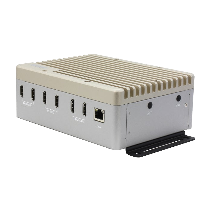 AAEON BOXER-8256AI (NVIDIA Jetson Xavier NX, 4 HDMI, 8GB/ 16GB) — vista do equipamento