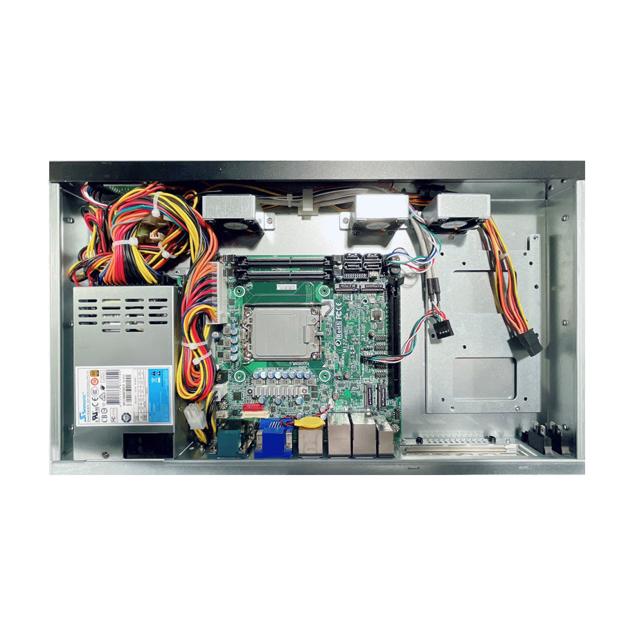 Jetway HBJC150I225-Q670B (Intel 12/ 13 LGA1700, 2 LAN, 2 COM) — vista do equipamento