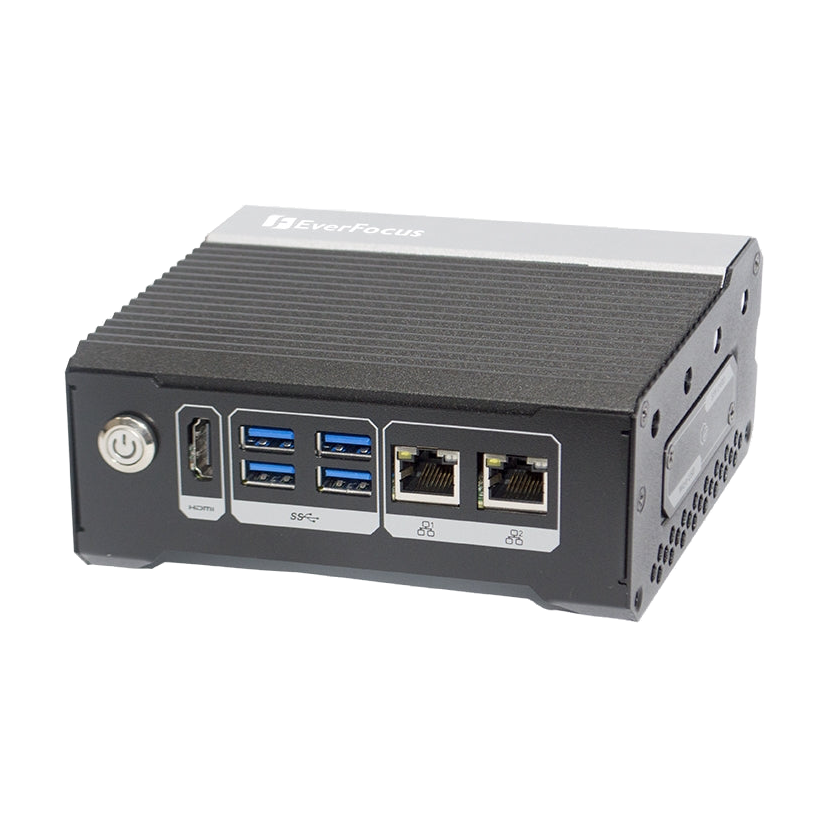 EverFocus eNVP-JOX-AI F4500 (Orin NX, 16GB, 128GB NVMe SSD, 9-36V) — vista do equipamento