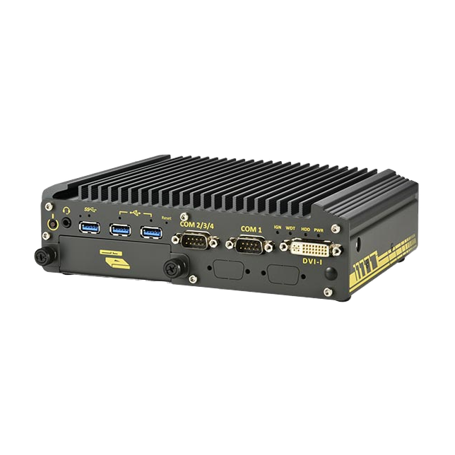Neousys Nuvo-2610VTC (Elkhart Lake x6425E, 4 M12 PoE+, HDD 2.5) — vista do equipamento