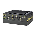 Neousys Nuvo-2612VTC (Elkhart Lake x6425E, 4 M12 PoE+, HDD, PCIe) — vista do equipamento