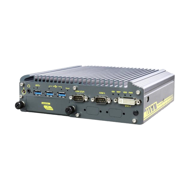 Neousys Nuvo-2610RL-H (Elkhart Lake x6425E, 4 M12 PoE, 43-160VDC) — vista do equipamento