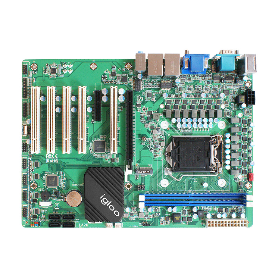 Jetway LA2H-H420E (Intel LGA1200, Chipset H420E, 2 COM, 2 LAN) — vista do equipamento