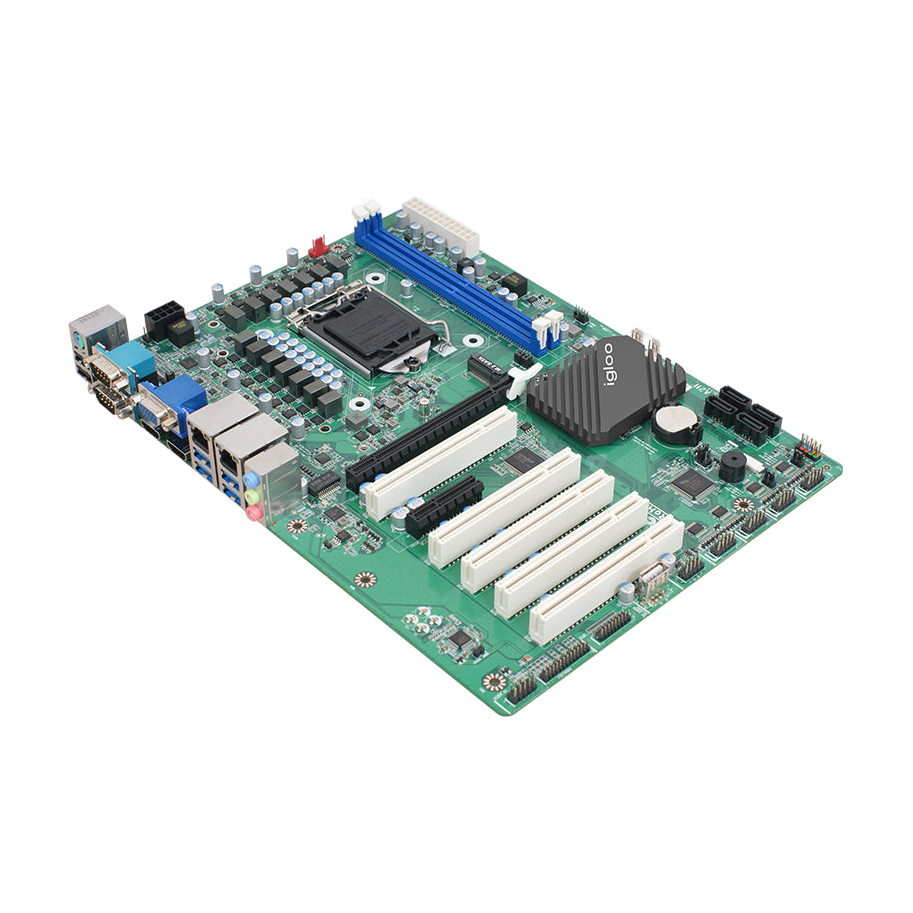 Jetway LA2H-H420E (Intel LGA1200, Chipset H420E, 2 COM, 2 LAN) — vista do equipamento