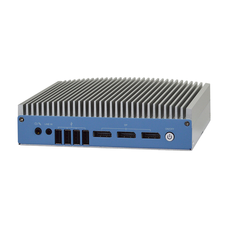 Jetway HB368F21-6412-W (Intel Elkhart Lake J6412, 3x DP, 2x LAN} — vista do equipamento