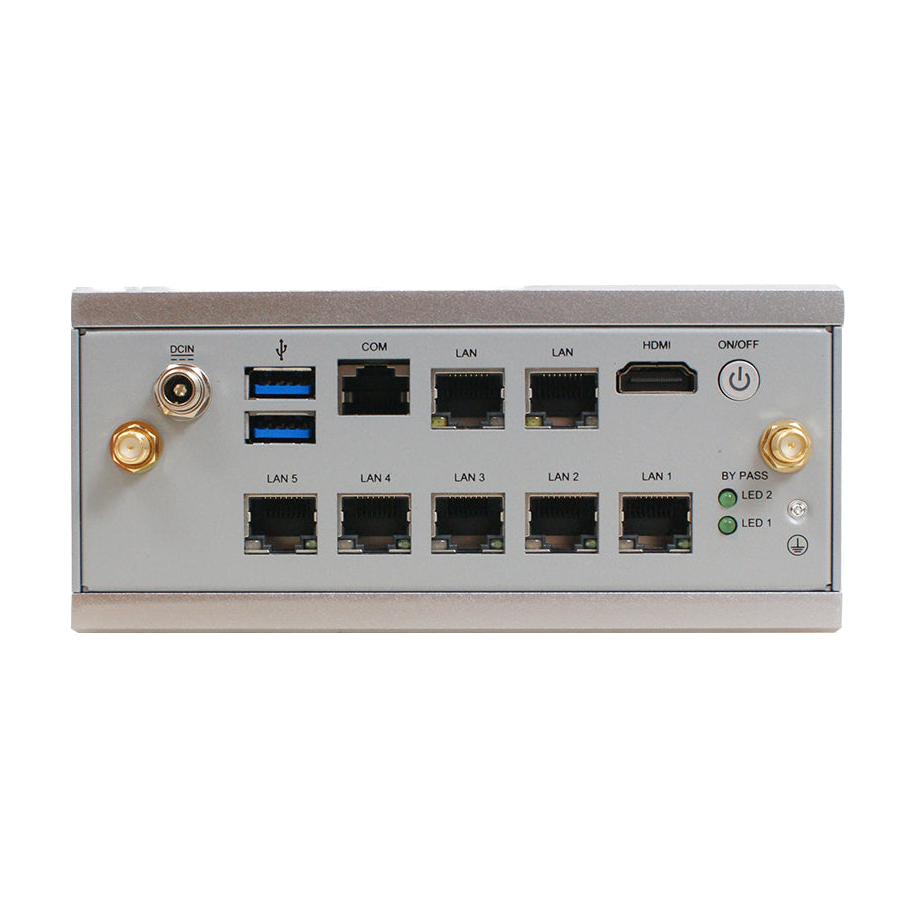 Jetway BFBLZ38 (Intel Elkhart Lake J6412, 7x 2.5GbE LAN) — vista do equipamento
