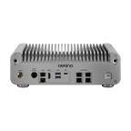 Aetina AIE-PN33/PN43-4PSE — vista frontal, 4 portas PoE e 2 LAN