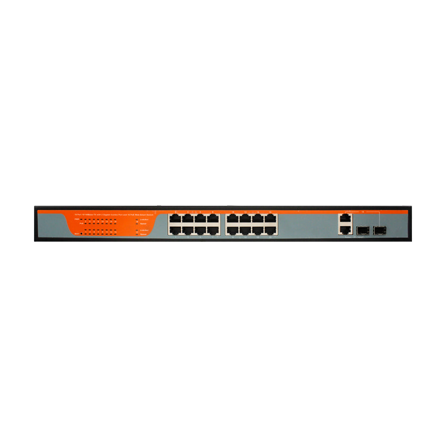 Switch PoE JRL116MP-2F-M 16* 10/100BaseTx - AGL