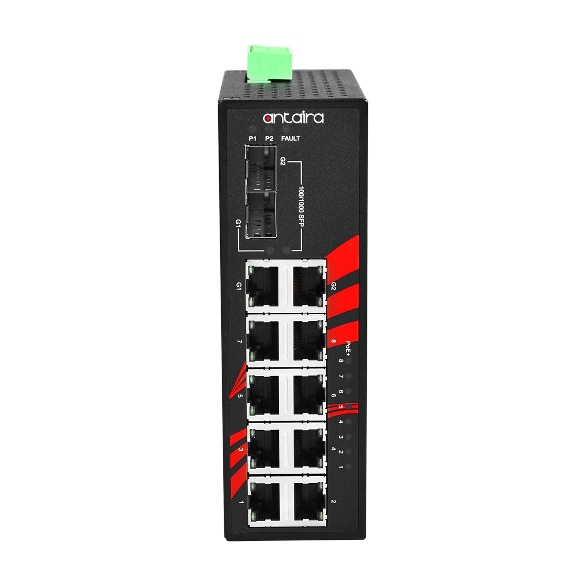 Switch POE+ LNP-1002C-SFP-24-T (8*10/100Tx + 2* GB Combo) - AGL