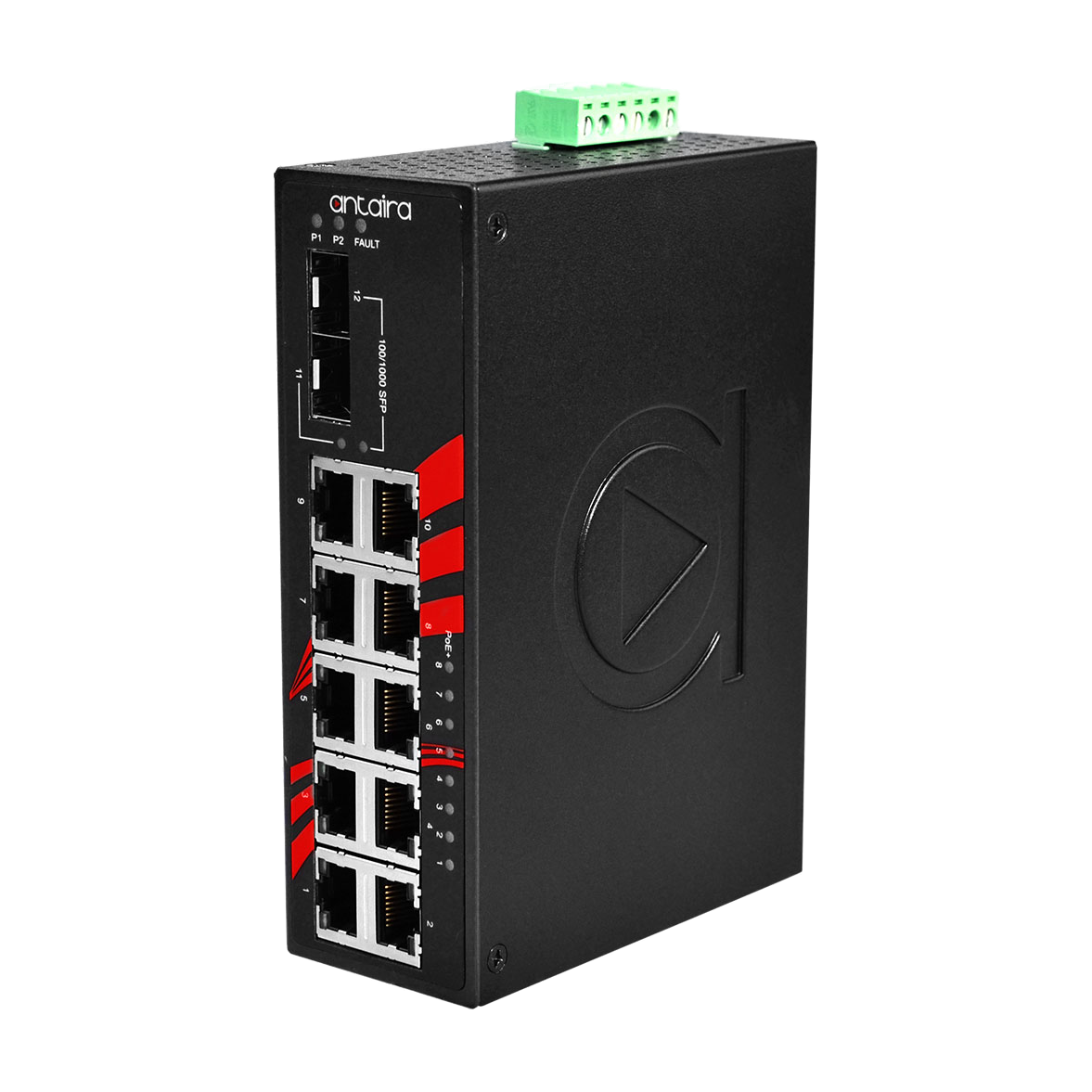 Switch PoE+ LNP-1202G-SFP (10*10/100/1000Tx + 2*100/1000 SFP) - AGL