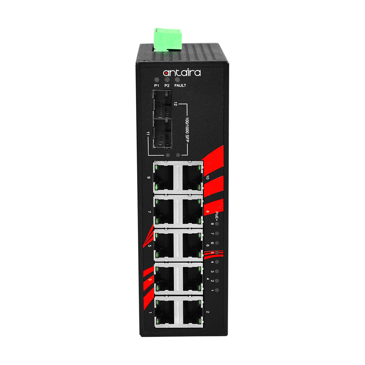 Switch PoE+ LNP-1202G-SFP (10*10/100/1000Tx + 2*100/1000 SFP) - AGL