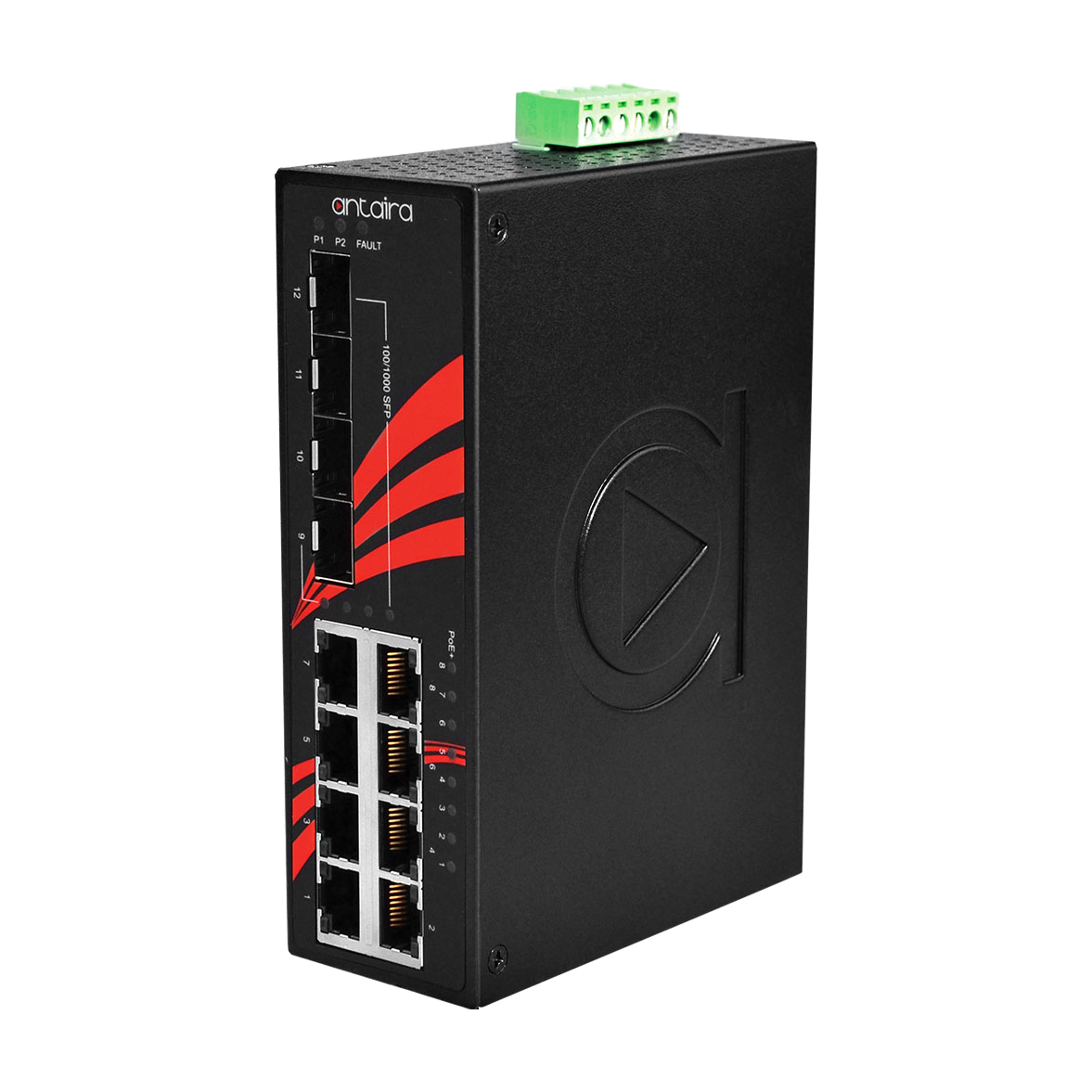 Switch PoE+ LNP-1204G-SFP (8*10/100/1000Tx + 2*100/1000 SFP) - AGL