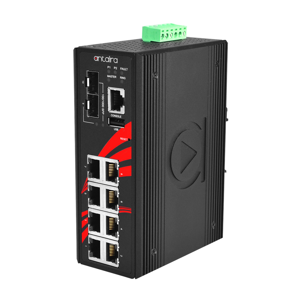 Switch ATEX LMX-1002G-SFP-T (8*10/100/1000Tx + 2*100/1000 SFP) - AGL