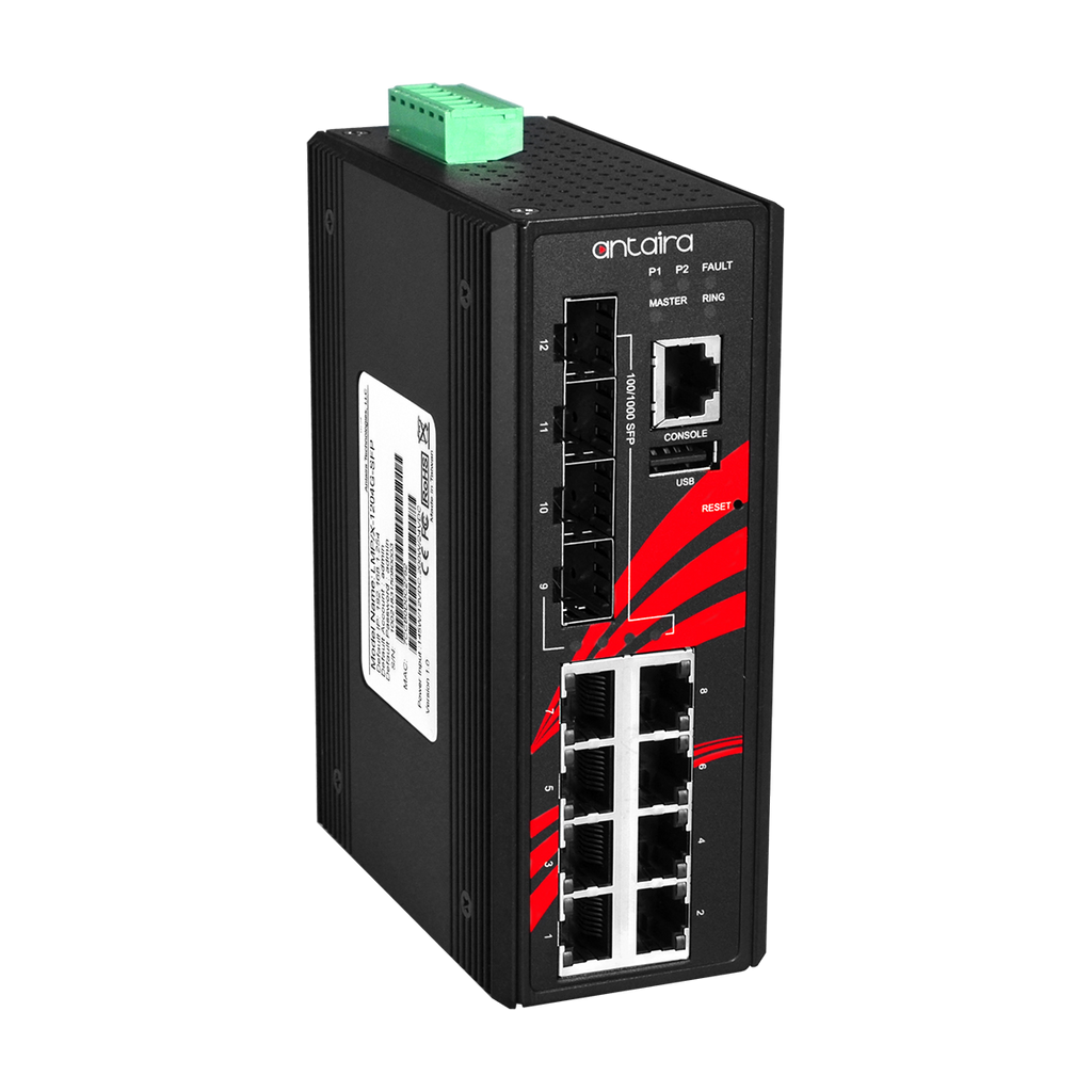 Switch ATEX LMX-1204G-SFP-T (8*10/100/1000Tx + 4*100/1000 SFP) - AGL