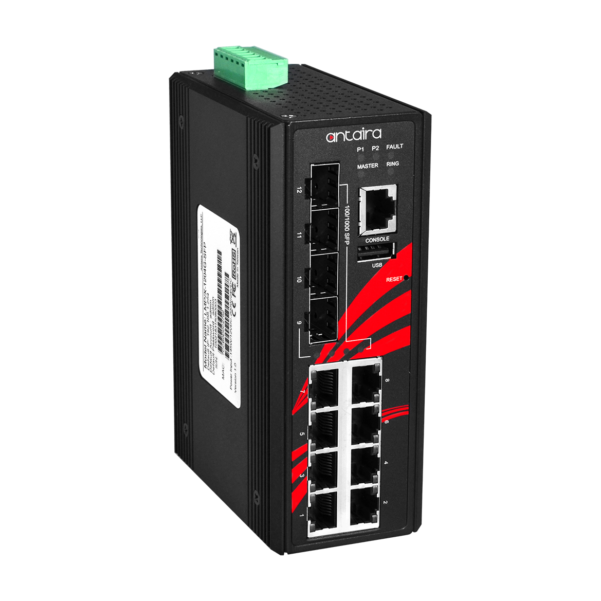 Switch ATEX LMX-1204G-SFP-T (8*10/100/1000Tx + 4*100/1000 SFP) - AGL
