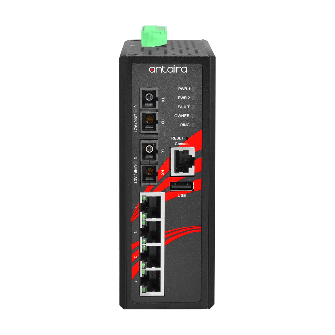 Switch PoE+ LMP-0602-S3 (4*10/100Tx + 2*SC, SM 30km) - AGL