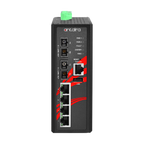 Switch PoE+ LMP-0602-S3-24-T (4*10/100Tx + 2*SC, SM 30km) - AGL