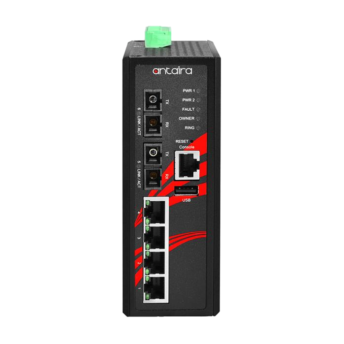 Switch LMX-0602-S3 (4*10/100Tx + 2*100Fx, Single mode 30Km) - AGL