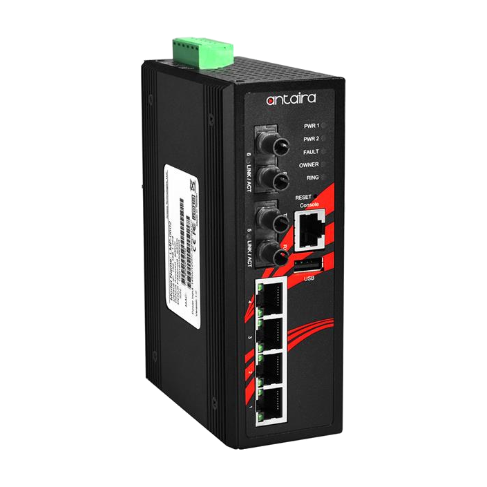 Switch LMX-0602-ST-M (4*10/100Tx + 2*100Fx ST, Multi-mode 2Km) - AGL