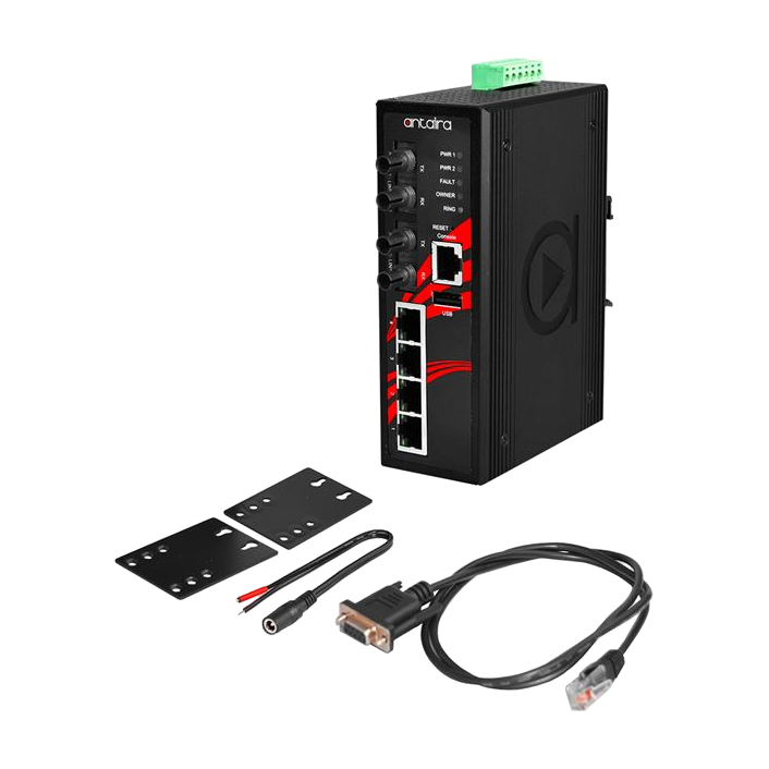 Switch LMX-0602-ST-M (4*10/100Tx + 2*100Fx ST, Multi-mode 2Km) - AGL