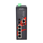 Switch PoE+ LMP-0501-M-24-T (4*10/100Tx + 1xSC, multi-mode 2km) - AGL