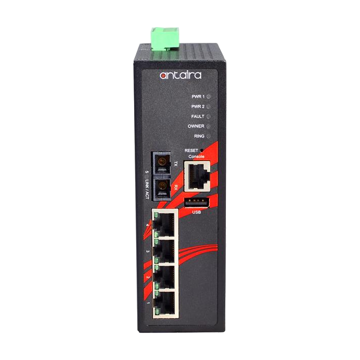 Switch PoE+ LMP-0501-S3-T (4*10/100Tx + 1*SC, Single-mode 30km) - AGL