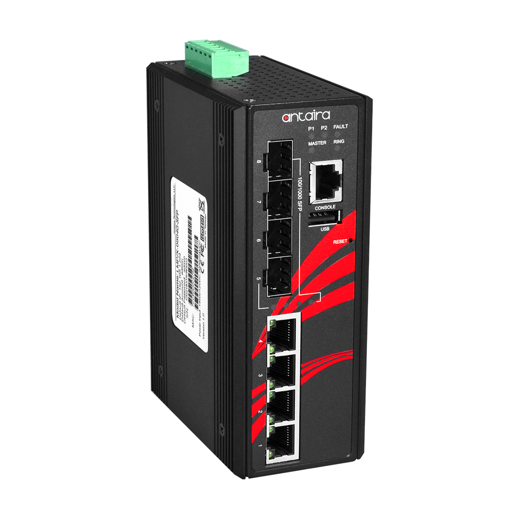 Switch PoE LMP-0804G-SFP-T (4*10/100/1000Tx + 4*100/1000 SFP) - AGL