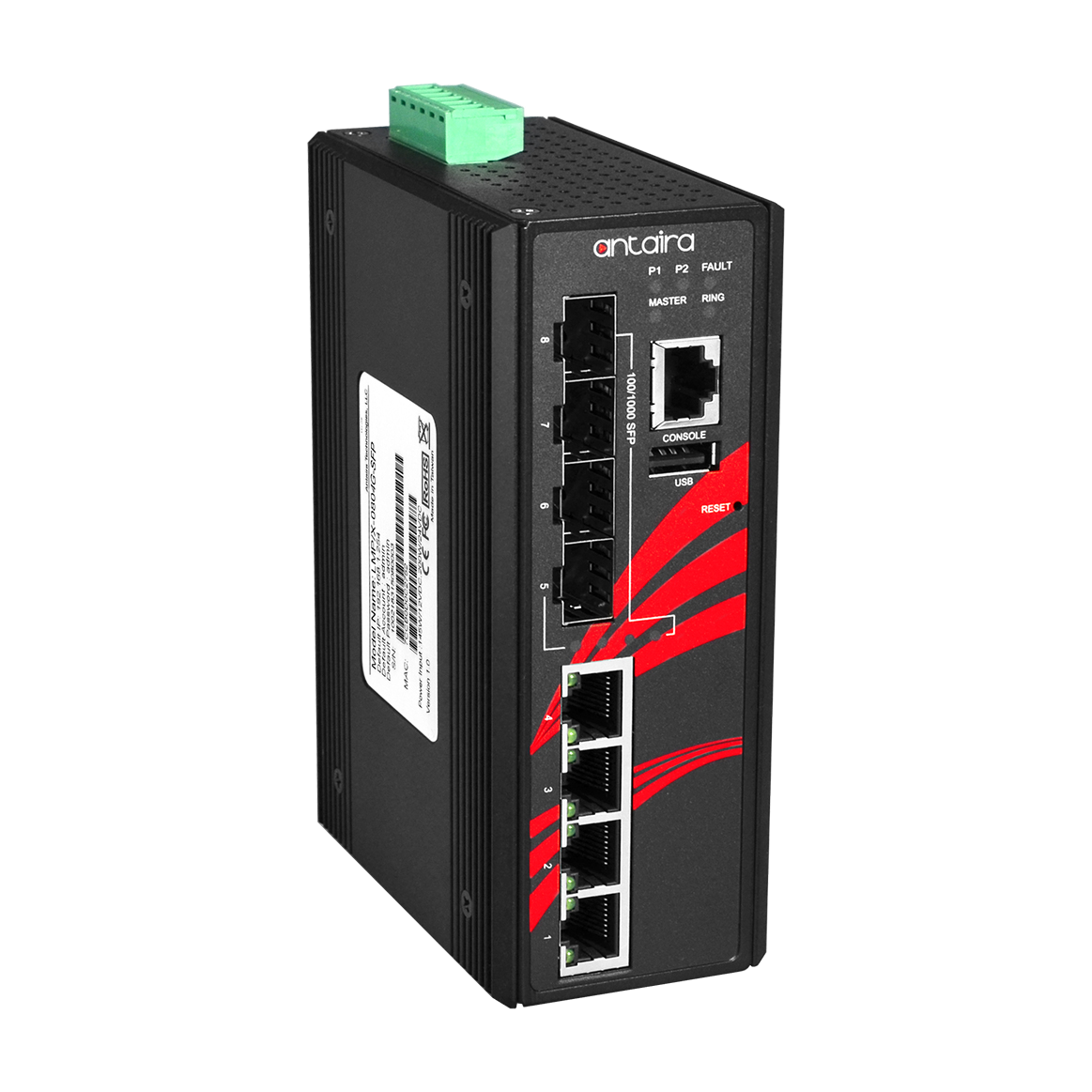 Switch PoE LMP-0804G-SFP-T (4*10/100/1000Tx + 4*100/1000 SFP) - AGL