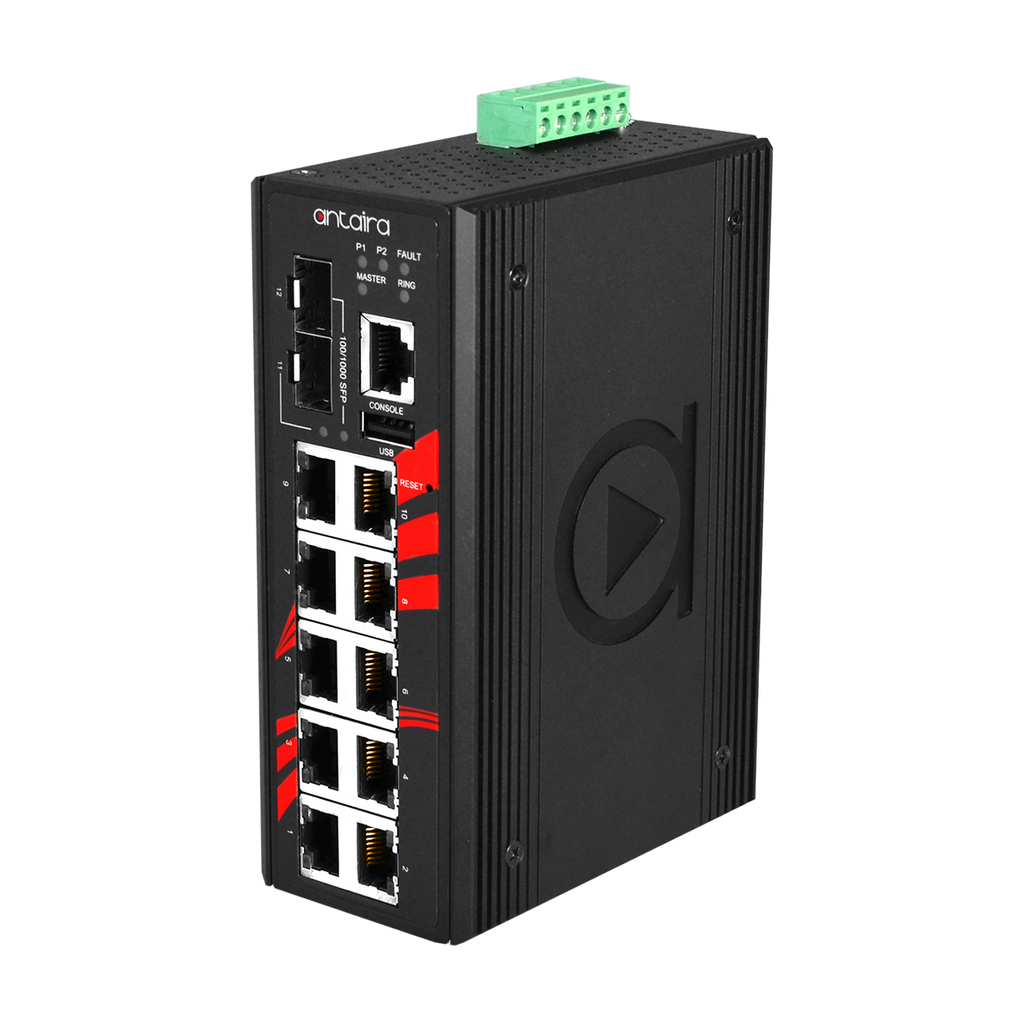 Switch LMP-1202G-SFP (8* PoE+ 1000Tx+2*10/100/1000Tx+2*SFP100/1000) - AGL