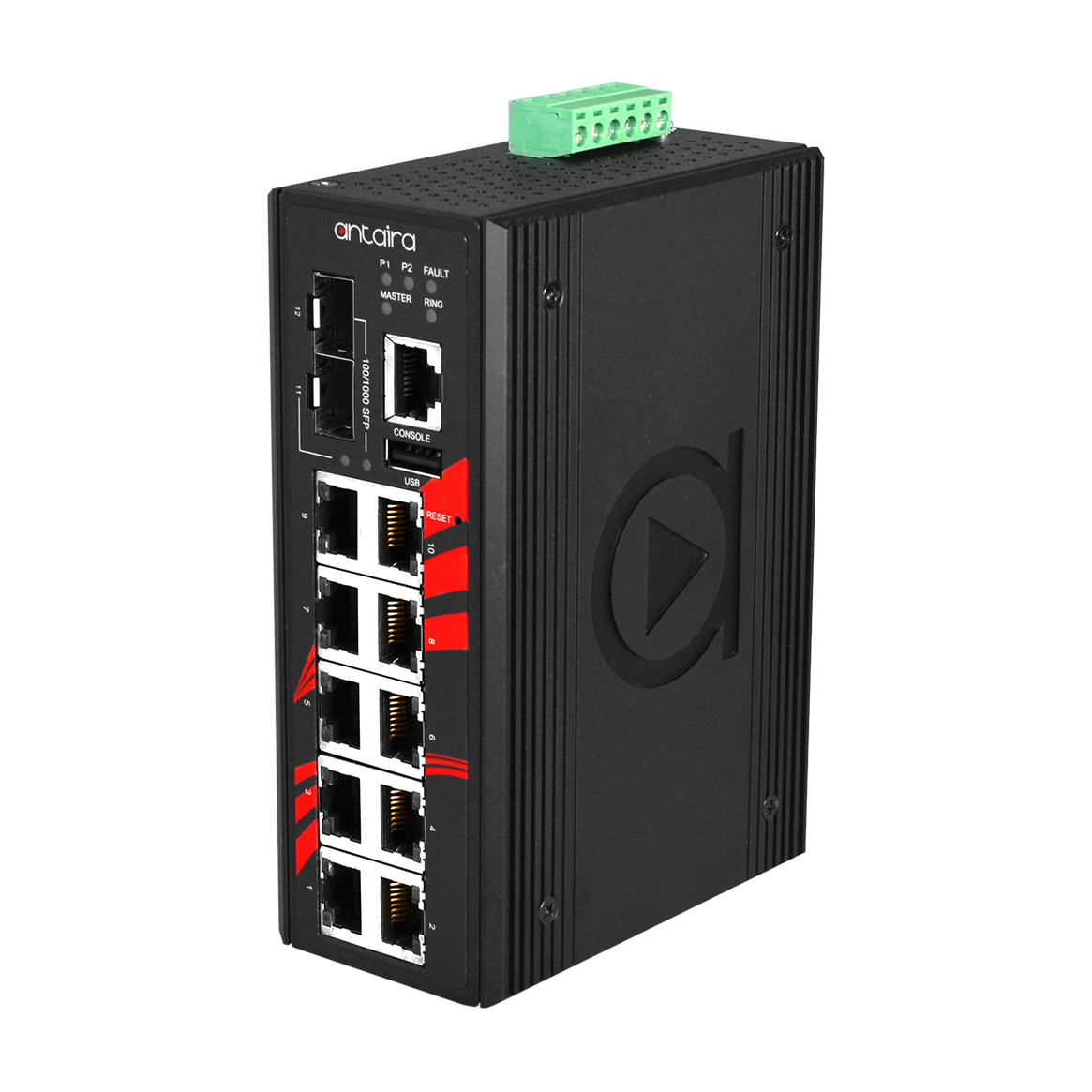 Switch LMP-1202G-SFP (8* PoE+ 1000Tx+2*10/100/1000Tx+2*SFP100/1000) - AGL