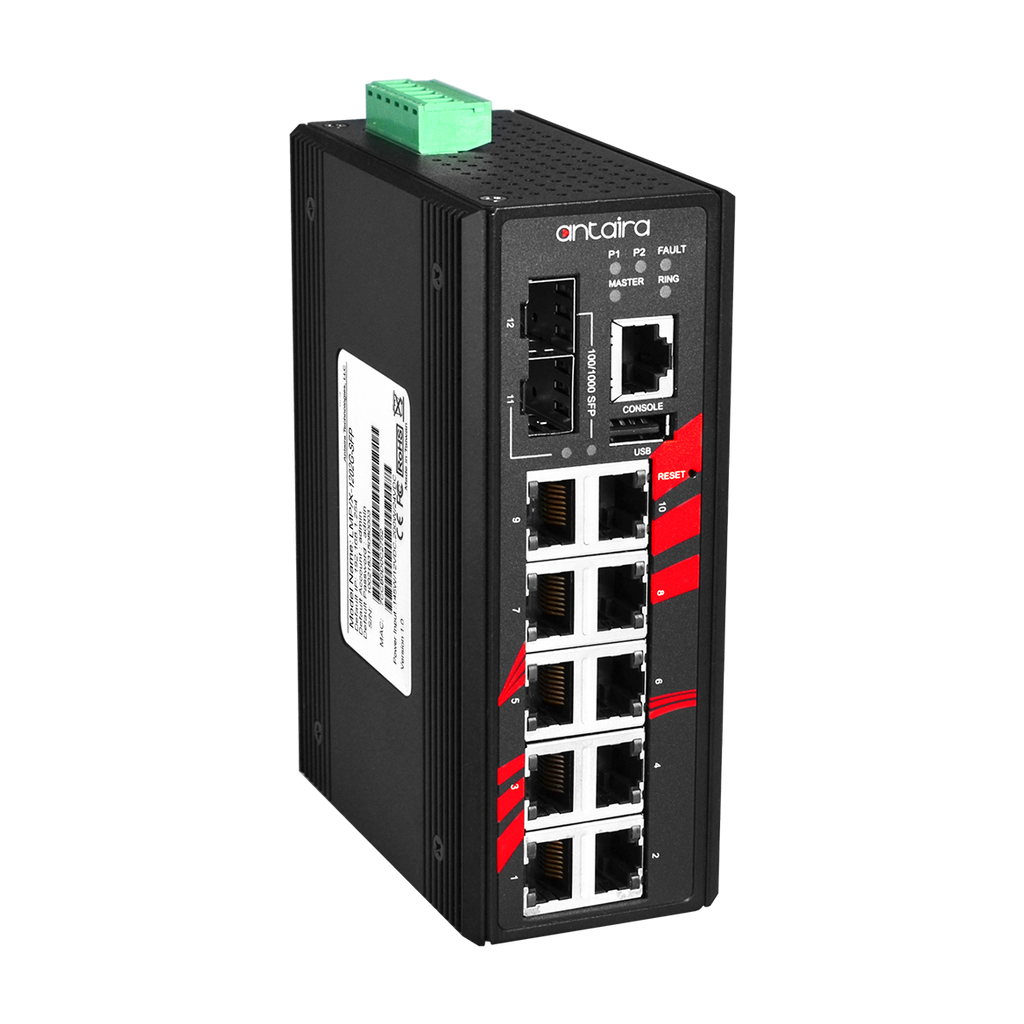 Switch LMP-1202G-SFP (8* PoE+ 1000Tx+2*10/100/1000Tx+2*SFP100/1000) - AGL