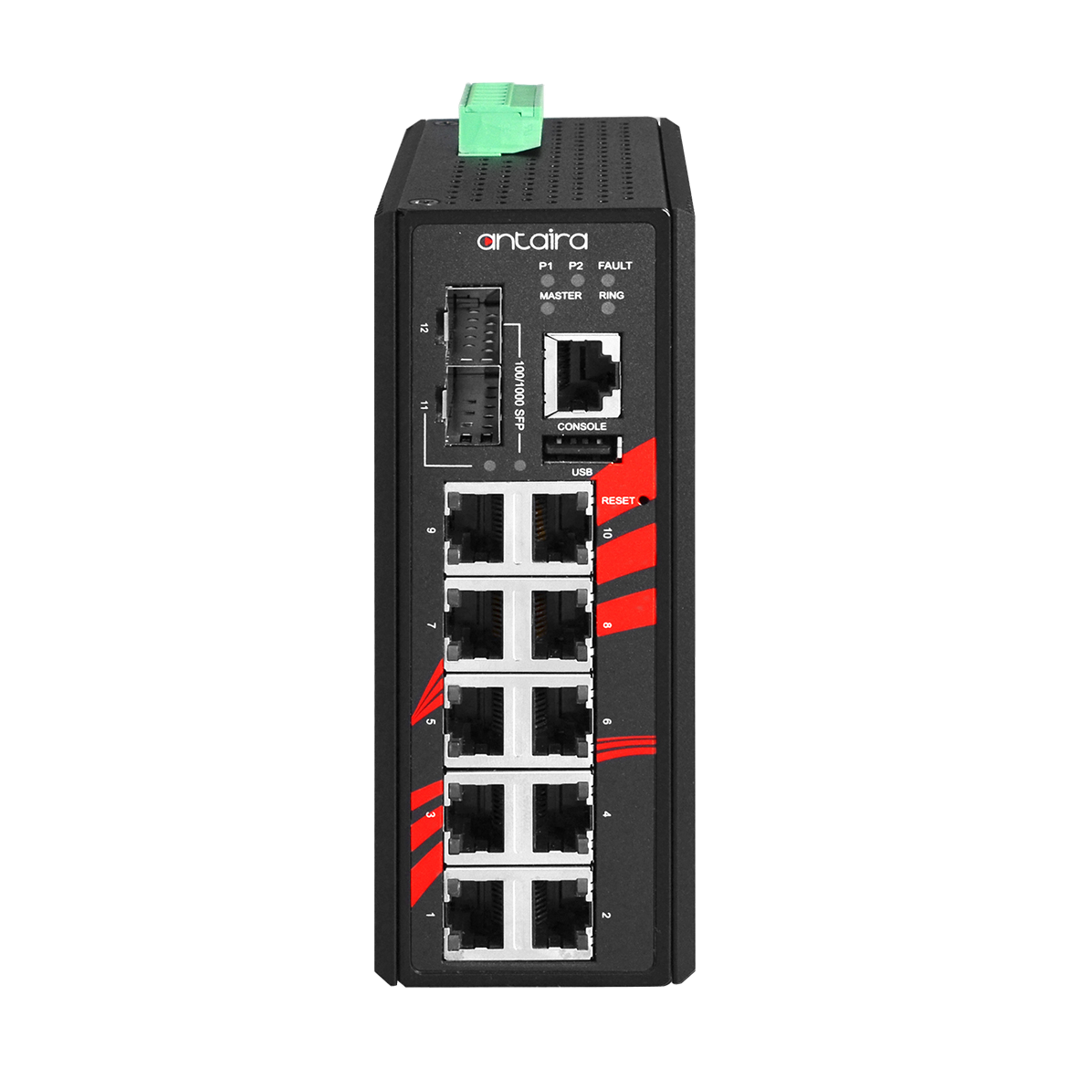 Switch LMP-1202G-SFP (8* PoE+ 1000Tx+2*10/100/1000Tx+2*SFP100/1000) - AGL