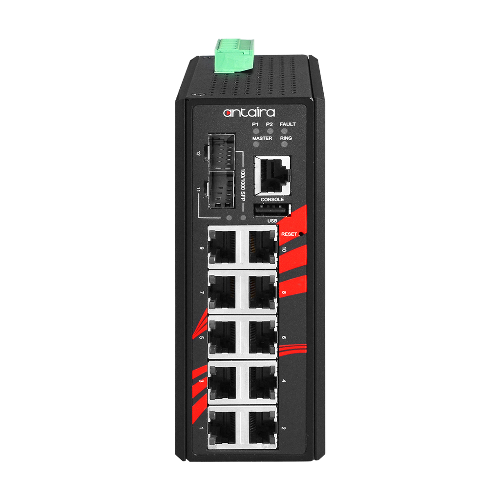 Switch LMP-1202G-SFP-T (8x PoE+ 1000Tx+2*10/100/1000Tx+2*SFP100/1000) - AGL
