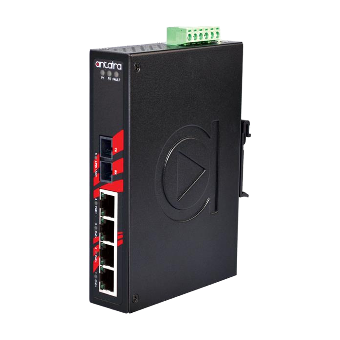 Switch PoE+ LNP-0501-S3-T (4*10/100Tx + 1*100Fx SM 30Km) - AGL