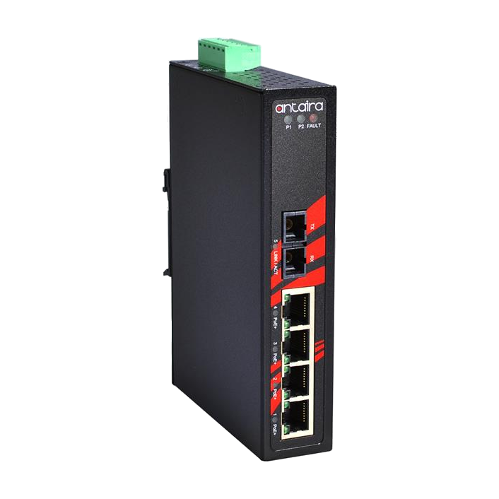 Switch PoE+ LNP-0501-S3-24-T (4*10/100Tx + 1*100Fx SM 30Km) - AGL