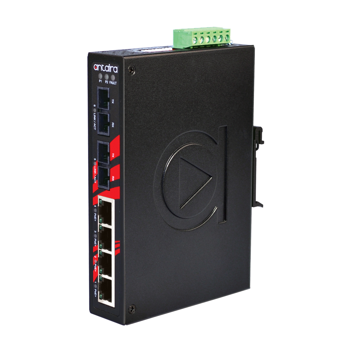 Switch PoE+ LNP-0602-S3 (4*10/100Tx + 2*100Fx SM 30Km) - AGL